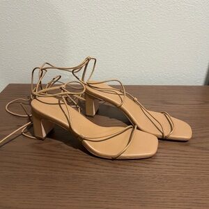 Loeffler Randall Cosette Dune Ankle Wrap Heel